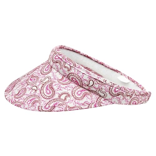 Sun Visor Hat Women Men Cotton Adjustable Clip On Visors Hats Beach Outdoor Sports Golf Wide Brim Sun Cap (US, Numeric, 6 3/4, 7 1/2, MultipleB-Pink)