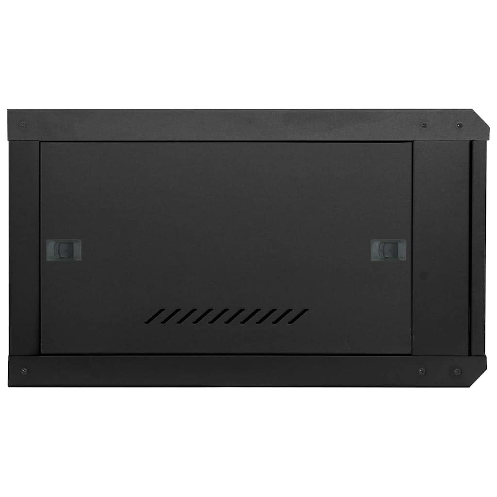 Armoire réseau, 60 x 60 x 35 cm, noir, montage mural, armoire serveur en acier avec verre de sécurité, pour bureau et maison