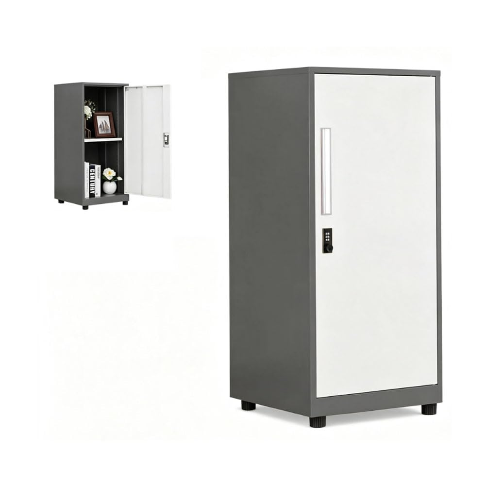 Aktenschrank Abschließbar, Aktenschrank Metall Zahlenschloss Grey and White