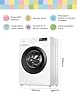 COMFEE' Machine a Laver 7kg, Ultra Slim 40cm, Classe A-10%, 1200RPM, Vapeur désinfectante, Baby Care, Moteur BLDC à inverseur, 16 Programmes, Blanc–CFP01EW70W #1