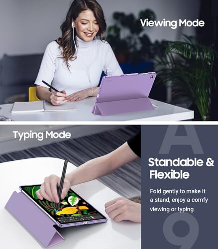 Image of TiMOVO Soft Case for Samsung Galaxy Tab A11+ /A11 Plus 11 inch 2026, Taro Purple | Fit for SM-X230 /X236 /X238, Slim Soft TPU, Translucent Frosted Back, Auto Wake /Sleep