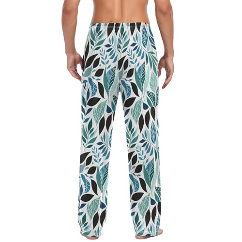 Leaves Men's Pajama Pants Soft Lounge Lightweight with Drawstring and Pockets2