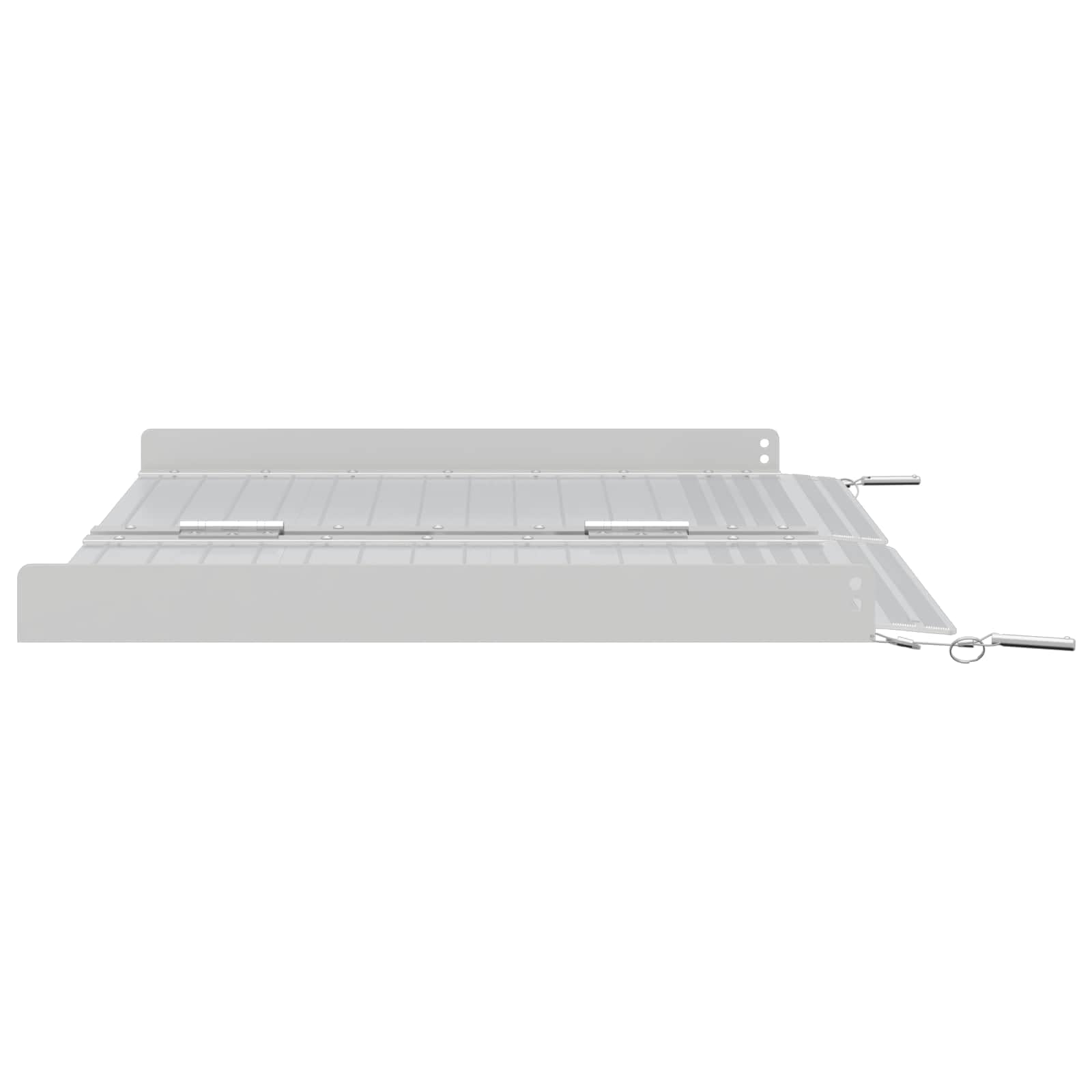 Rampa plegable para silla de ruedas de aluminio 62 x 73 x 5 cm, capacidad de carga de 270 kg, rampa de acceso para sillas de ruedas y ayudas de movilidad, color plateado