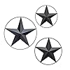 Joyevy 65 95 124 black barn star wall decorrustic vintage western texas metal stars outside or inside wall decor for country homes farmhouse3pieces  urban country home decor
