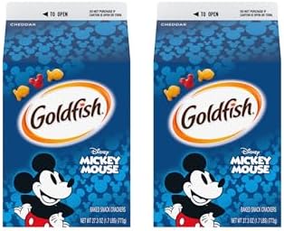 Goldfish Disney Mickey Mouse Cheddar Cheese Crackers, 27.3 Oz (2 Pack)