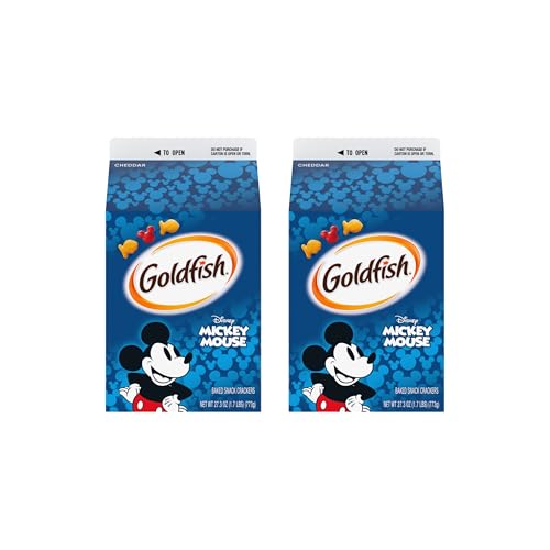 Goldfish Disney Mickey Mouse Cheddar Cheese Crackers, 27.3 Oz (2 Pack)