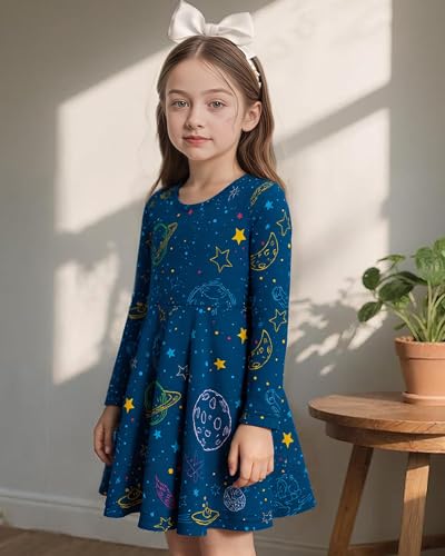 LQSZ Girls Dresses Sleeveless Casual Floral Printed Twirly Birthday Party Beach Kids Sundress Size 3-12 Years2