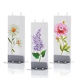 Flatyz Handcrafted Candle with Steel Base - Flower Candle Mothers Day Gift - Spring Candles for Wome