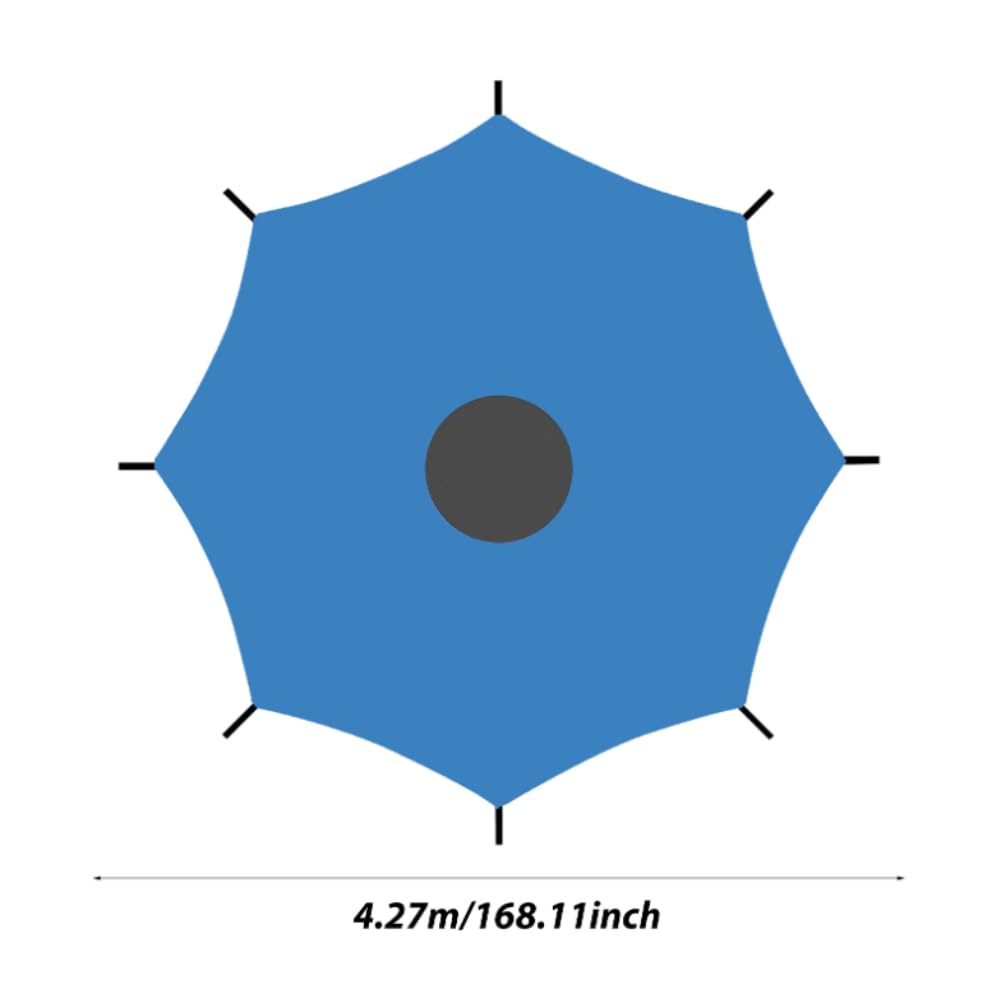 Housse D'ombrage de Trampoline, 183 244 305 366 427 cm Couverture D'ombrage de Trampoline, Protection Trampoline, Toit Pare-Soleil pour Trampoline, Anti-UV & imperméable