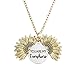 You are My Sunshine Engraved Necklace Sunflower Locket Necklace