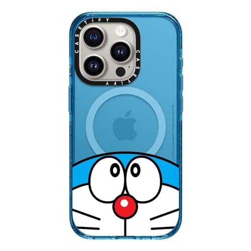 CASETiFY MagSafe �Ή��C���p�N�g iPhone 15 Pro �P�[�X [MIL�K�i���� (4x MIL-STD-810G) / 2.5m����̗����������N���A / Doraemon Co-Lab] - �u���[ - Doraemon Case