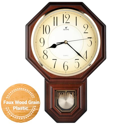 Reloj de Pared Regulador Péndulo Clásico de 17.5 in miniatura 1
