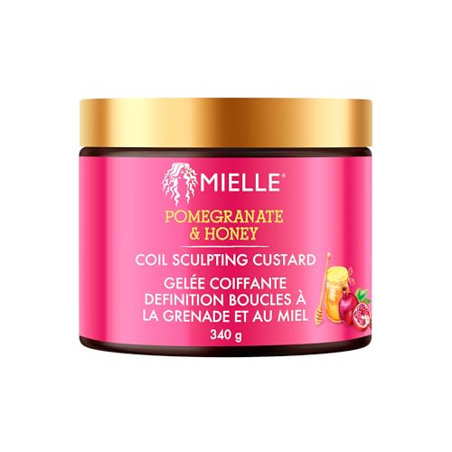 Mielle Pomegranate & Honey Curl Cream - Coil & Curl Defining Hair Cream for Type 4 Hair - Hydrates Controls Frizz Conditions & Adds Shine 340 ml (Pack of 1)