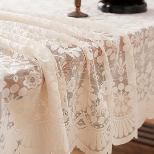 Couverture de table en dentelle florale premium en polyester résistant pour réception raffinée - 7