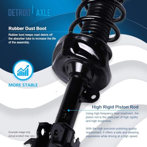 Image of Detroit Axle - FWD 8pc Struts Shock Absorbers Sway Bars for 2012 2013 2014 Honda CR-V, Front and Rear Struts with Coil Spring Stabilizer Sway Bar Links Replacement Suspension Kit