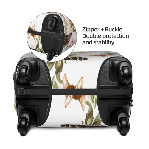 Cute Cat Butterfly Travel Luggage Cover Elastic Suitcase Covers Washable Anti Scratch Luggage Dust Covers Protector, Fits 18-21 inch Luggage, S3