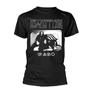 Rock Off LED Zeppelin Icon Logo Photo Officiel T-Shirt Hommes Unisexe - Les Beatles, Paul McCartney, John Lennon, RIngo Starr, George Harrison