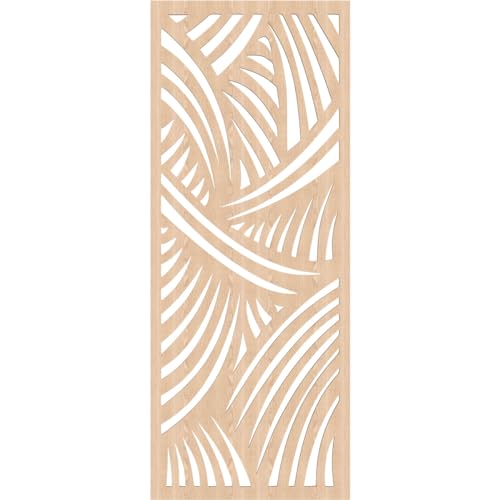 Image of 25 3 /8 inchW x 64 3 /8 inchH x 3 /8 inchT Chester Decorative Fretwork Wood Wall Panels, Red Oak