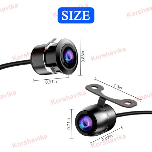 Image of AHD Backup Camera for Car 170 Degree Wide View Angle Waterproof Flush Mount