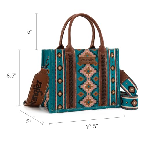Image of Wrangler Purse Western Aztec Tote Bag Women Top Handle Handbags with Detachable Strap | Western