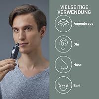 Panasonic ER-GN300-K503 Nasenhaarschneider für Männer, Premium-Elektrorasierer, Nasen-, Ohren- und Augenbrauen-Trimmer, wasserdicht, batteriebetrieben, Schwarz – Ansicht 2