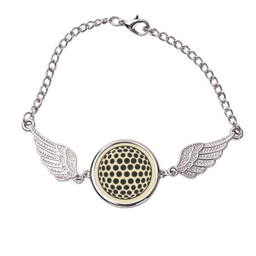 Bracelet de sport de golf ailes d'ange en métal pour affirmer votre style unique