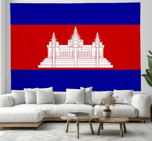 Tapestry Cambodge GLCWARM drapeau tenture murale polyester lavable 70x90