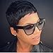 Yviann Short Pixie Cut Wigs Short Synthetic Wigs for Black Women Short Straight Wigs Black Cute Summer Wigs 1B Color
