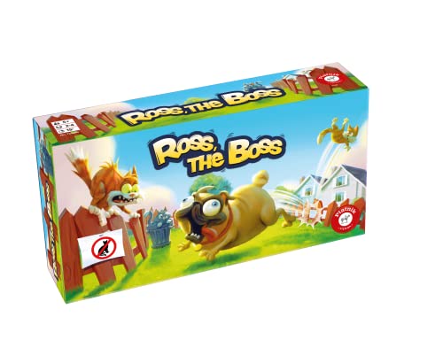 Piatnik - 7253 - Ross, The Boss: EIN Mops außer Rand und Band ! Mit Ross, dem motorisierten Mops und fliegenden Katzen, Weiß
