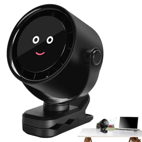 Genérico Ventilador Personal Con Clip,Ventilador Portátil Para Escritorio Con Sujeción - Enfriamiento Silencioso Rotación 720 Grados Para Senderismo Traslados Cabecera Furgoneta