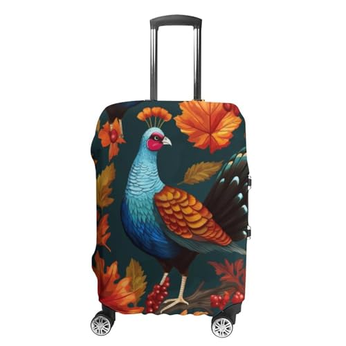 Turkey Thanksgiving Day Funny Luggage Cover Suitcase Protector Washable Travel Baggage Covers Fit 19-32 Inch