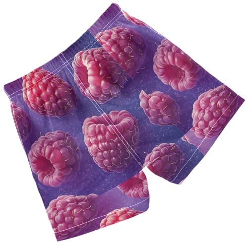 Pigsaly Boys Swim Trunks Blue Red Raspberry Berry Fruit Boys Board Shorts Swimsuit Swimwear Summer Bathing Suit 2T2