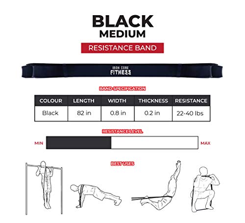 Rubber Speed Jumping Bands for Jump Sprinting Resistance Speed - Explosive Bands for sports - MMA, Baseball, Basketball, Football, Soccer, Tennis, Volleyball, Gymnastics,Yoga, Pilates, Agility - Black