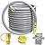 Upgrade 50FT 3/4in Id Natural Gas Hose, Propane To Natural Gas Conversion Kit, 3/4in Id Natural Gas Hose With Quick Connection Fittings For Ng/Lp Propane Appliances, For Barbecue Grills, Patio Heaters