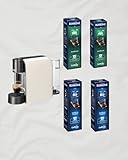 Generico Caffitaly System S36, Macchina da Caffè a Capsule, con 40 Capsule Incluse 2 MISCELA BLU BORBONE - 2 BORBONE MISCELA DEK (BIANCA)