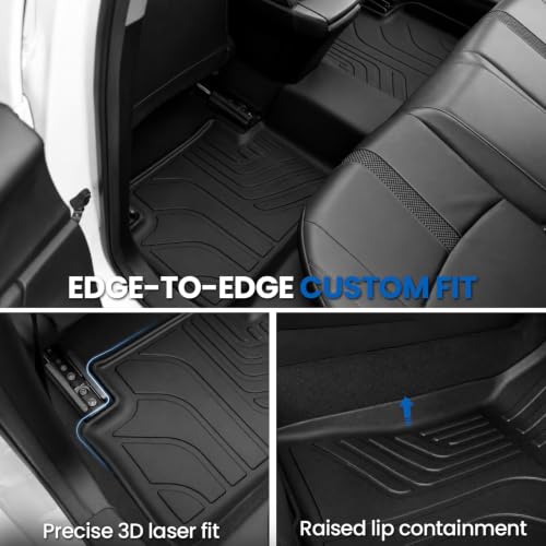 Image of Floor Mats for Honda Civic Sedan 2016-2021, with Cargo Mat | Full Protection Mat Set with Cargo Liner, All Weather TPE, Non Slip & Odorless & Scratch Proof, 10th Gen Civic Accessories