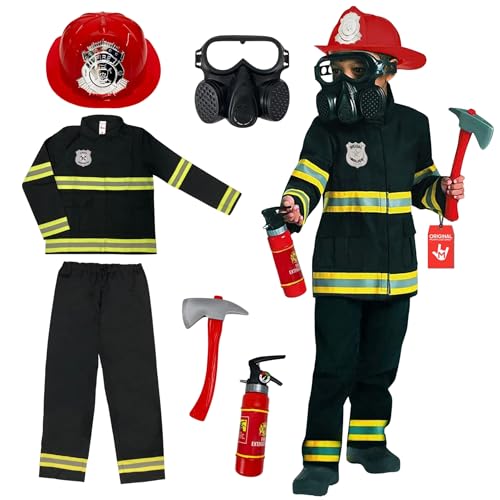 Morph Disfraz de bombero infantil, disfraz de bombero infantil