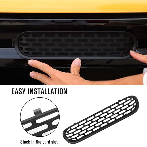 Image of Jimen Compatible with Ford Bronco 2021-2023, 6PCS Front Grille Inserts Mesh Grill Cover Exterior Trim Accessories (Matte Black)