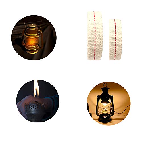Lefubaby 6.5 Feet Per Roll Cotton Wick -1/2 Inch 3/4 Inch 5/8Inch 7/8Inch Oil Lamp Wicks Burner Candle Wick Replacement For Candle Burner Lantern Stove Supplies,4 Rolls #TOP2