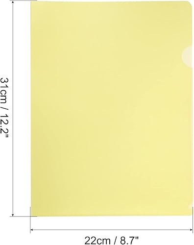 Miniatura 8 de PATIKIL Carpetas tipo L, paquete de 24 unidades, tamaño A4, bolsillos de plástico para proyectos, papel transparente, funda para documentos, para