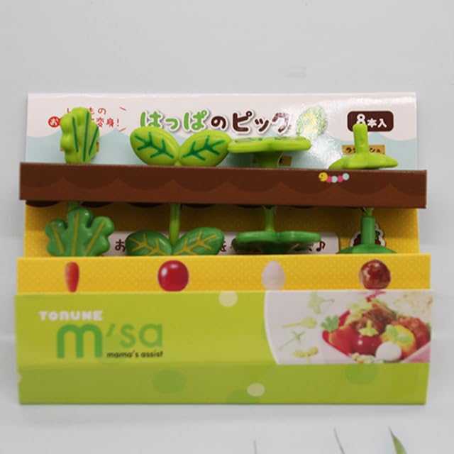 HOMEAE - Animal Fruit Fork Food Grade Plastic Mini Cartoon Kids Cake Fruit Toothpick Bento Lunch Bento Accessories Party Decoration (8pc-yezi)