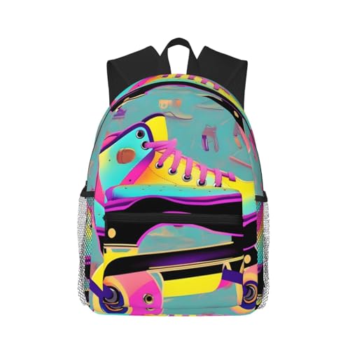 Sac à dos pour patins à roulettes noir léger pour homme et femme actifs