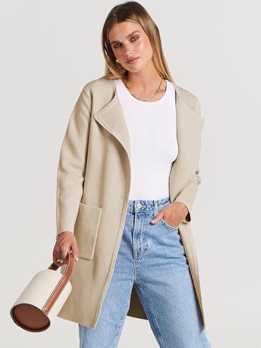 Image of ANRABESS Womens Cardigan Sweater Open Front Knit Long Coatigan Dressy Casual Jacket Coat 2026 Fall Outfits Classy Clothes