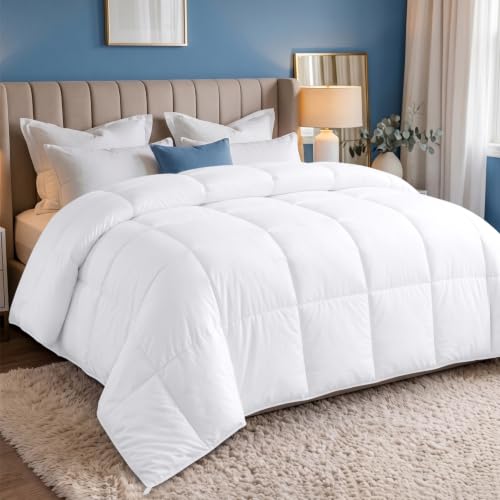Utopia Bedding Edredón Ligero 200 g/m²,240x260cm,Cama 160/180,Blanco