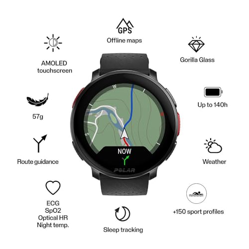 Polar Vantage V3 - Sport Watch with GPS, Advanced Heart Rate Monitor, and Extended Battery Life, Smart for Men and Women, Offline Maps, Running Watch, Triathlon Polar Vantage V3 - Sport Watch with GPS, Advanced Heart Rate Monitor, and Extended Battery Life, Smart for Men and Women, Offline Maps, Running Watch, Triathlon