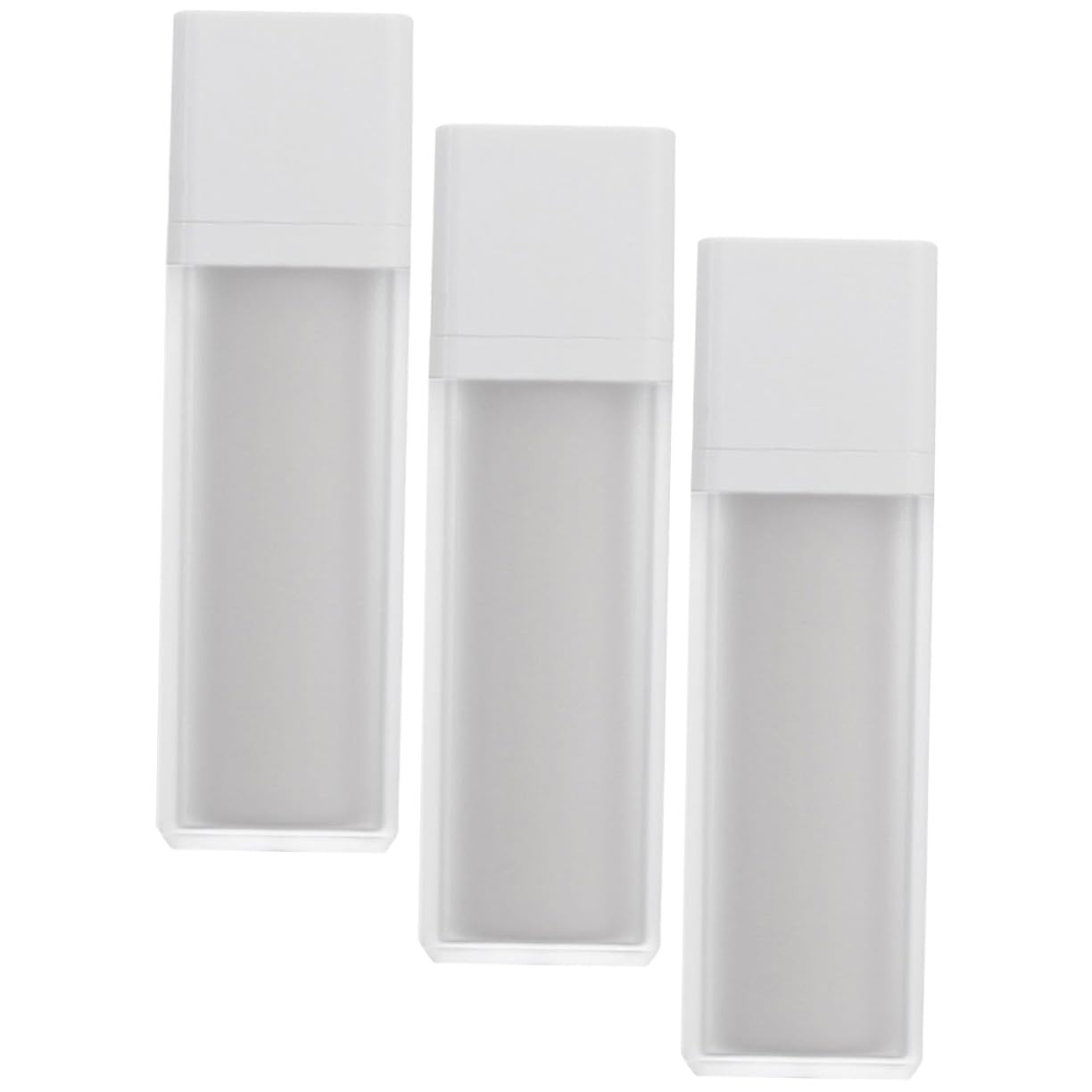 Zerodeko Set 3pezzi Airless Vuote da Viaggio 50ml Bianco in As e Pp Pompa Sottovuoto per Crema per Palestra e Vacanze