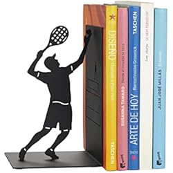 Estanterias Con Formas Originales Balvi Sujetalibros Match Ball Color Negro Soporte para Libros de estantería con Forma de Jugador de t