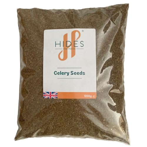 Hides Fine Foods - Celery Seeds 500g - GMO Free - Suitable for Vegetarians - Spice Staple - French Cooking - European cuisine - Cajun-inspired dishes