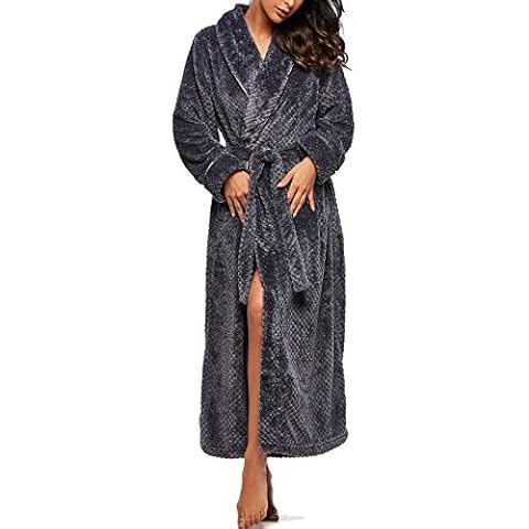 TIANNBU Unisex Waffle Dressing Gown Lightweight Robe for Spa Hotel,Grey XL Cover