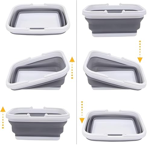 Bassin pliable à lessive multifonction avec poignées ergonomiques robustes - 5